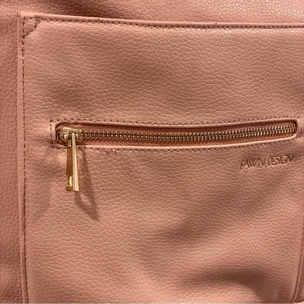 Fawn Design Diaper Bag Messenger Strap Backpack Warm Blush Pink Baby Bag Travel